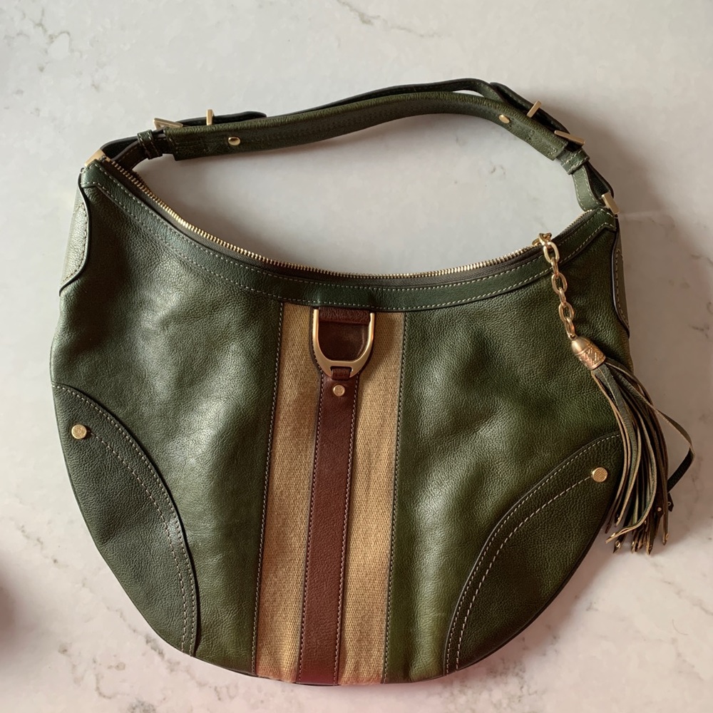 Cole Haan green leather bag